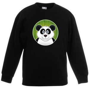 Dieren panda trui zwart jongens en meisjes