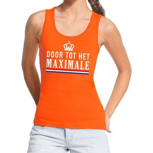 Door tot het Maximale tanktop / mouwloos shirt oranje dames