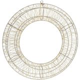 Metalen krans/verlichte decoratie ring met warm wit licht 58 cm