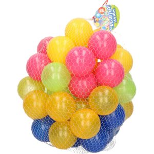 Kunststof Ballenbak Ballen 50x Stuks 6 cm Vrolijke Kleurenmix - Speelgoed Ballenbakballen Gekleurd