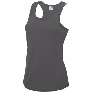 AWDis sport singlet voor dames - donkergrijs - mouwloos shirtje