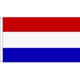 Oranje versiering buiten pakket 1x mega Nederland vlag + 200 meter vlaggetjes