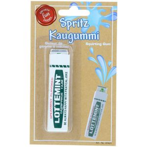 Water spuitend pakje kauwgom fopartikelen 1 april