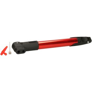 XQMax Fietspomp - klein - incl. montagebeugel - voor op de fiets - rood - handpomp