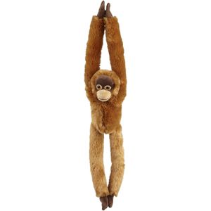 Pluche knuffel dieren hangende Orang Utan aapje 65 cm - Speelgoed apen knuffelbeesten - Leuk als cadeau