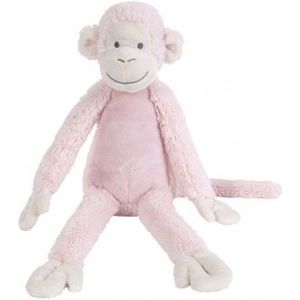 Roze knuffel aap 32 cm