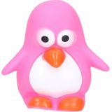 Rubber badeendje/pinguin - 3x - Classic roze - badkamer fun artikelen - size 6 cm - kunststof