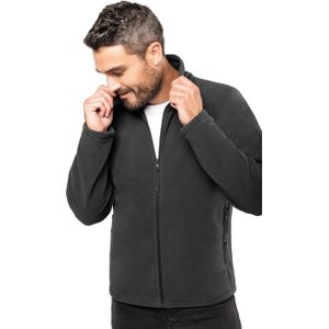 Fleece vest met rits - antraciet - warme sweater - trui - heren - polyester