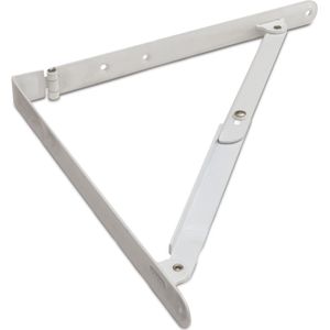 Plankdrager - 2x - staal - wit gelakt - 20 x 20 cm - 100 kg