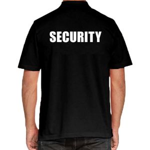 Zwart security polo t-shirt voor heren