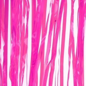 2x stuks folie deurgordijn roze transparant 200 x 100 cm
