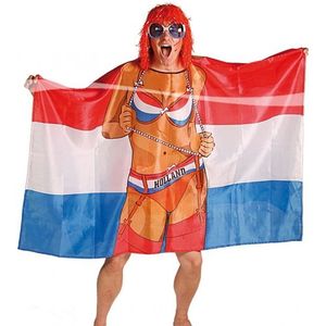 Feestartikelen Vlag poncho vrouw