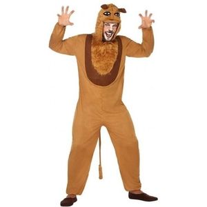 Dieren onesie leeuw voor volwassenen