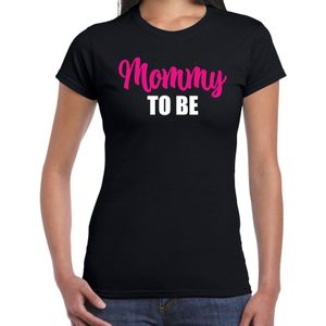 Mommy to be t-shirt zwart voor dames - Cadeau aanstaande moeder/ zwanger