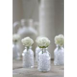 Ideas4Seasons Decoratie roosjes foam - 10x - bosje van 12 - wit - Dia 2 cm