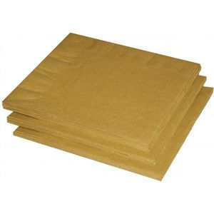20x stuks Gouden papieren servetten 33x33 cm