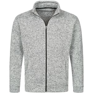 Premium fleece vesten/jacks licht grijs voor heren