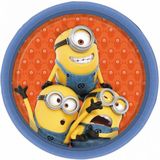 16x Minions kartonnen bordjes 23 cm