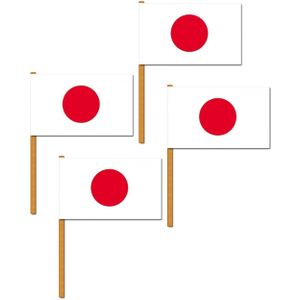 Set van 4x stuks japan zwaaivlaggetjes 30 x 45 cm