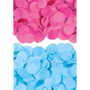 400 gram fuchsia roze en blauwe papier snippers confetti mix set feest versiering - 200 gram per kleur