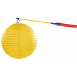 Lampionset geel 35 cm met lampionstokje