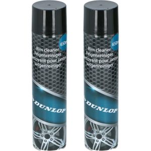 Dunlop Auto velgenreiniger schoonmaak spray - 2x - bus van 650 ml