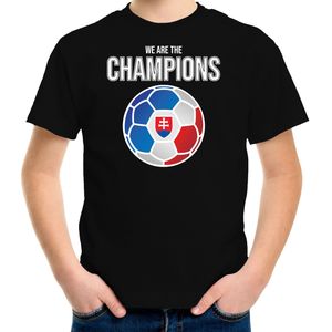 EK / WK voetbal shirt Slowakije fan we are the champions zwart voor kinderen