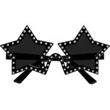 Boland Carnaval/verkleed party bril Stars - Disco/eighties thema - zwart - volwassenen