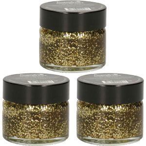 Superstar Glittergel voor lichaam en gezicht - 3x - goud - 15 ml