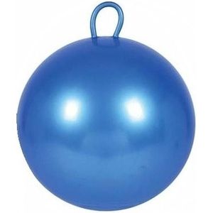 Blauwe skippybal 60 cm voor jongens/meisjes