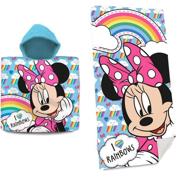 Minnie mouse badcape roze-geel voor kinderen - Online babyspullen kopen?  Beste baby producten voor jouw kindje op