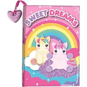 Sweet Dreams dagboek eenhoorns/unicorns met glitter