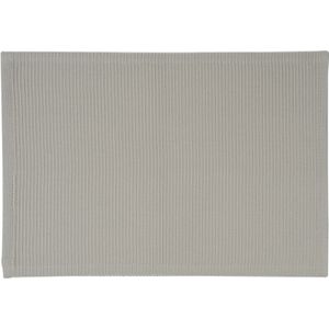 4x Rechthoekige onderleggers/placemats voor borden taupe stof 30 x 43 cm