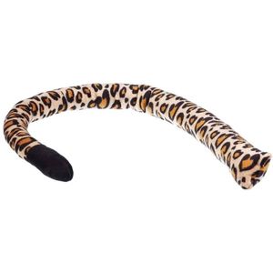 Luipaarden/panters/jaguars dieren verkleedset staart met clip 68 cm