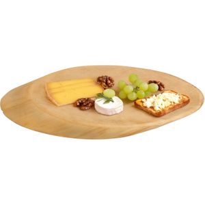Kesper Boomstamschijf serveer plank - 35 x 16 x 2,5 cm - ovaal