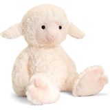 Keel Toys Knuffel Schaap - lammetje - wit - pluche - knuffeldier - 18 cm