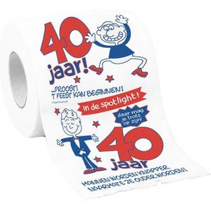 Mannen wc papier 40 jaar verjaardag cadeau/versiering