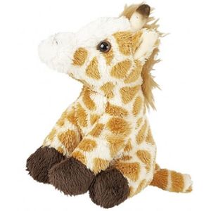 2x Pluche sleutelhangers girafje knuffel 10 cm