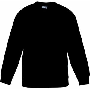 Zwart katoenen sweater zonder capuchon voor jongens