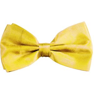 Partychimp Carnaval verkleed vlinderstrikje zijdeglans - geel - polyester - heren/dames