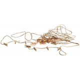 Chaks Kerstkaarten/foto's ophangen slinger met 30x knijpertjes - beige - 300 cm