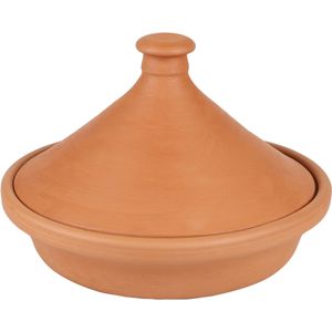 Urban Living Tajine aardewerk - Agadir - terracotta - D26 x H17 cm - Oosterse stoofpan/kookpot