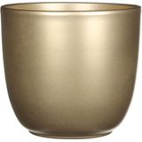 Kunstbloemen boeket wit - in pot goud - keramiek - H70 cm