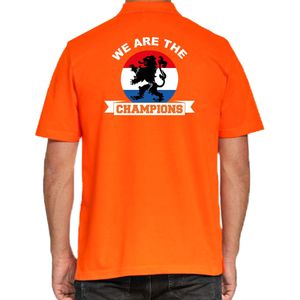 Grote maten oranje fan poloshirt / kleding Holland kampioen met leeuw EK/ WK voor heren