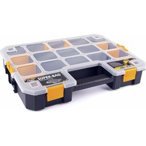 B-Home Sorteerbox/vakjes koffer - kleine spullen - 15 vaks - kunststof - 44 x 32 x 7.5 cm