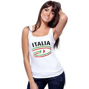 Italie tanktop voor dames met vlaggen print