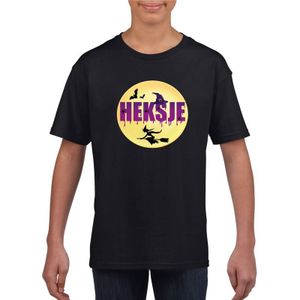 Heksje halloween t-shirt zwart voor meisjes