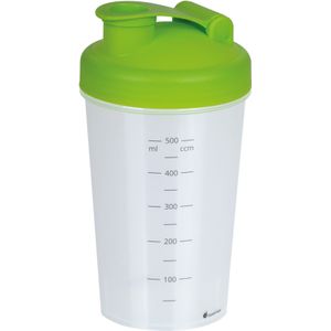 Juypal Shakebeker/shaker/bidon - 600 ml - groen - kunststof