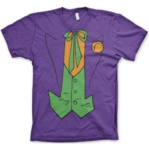 The Joker paars verkleed t-shirt korte mouwen voor heren