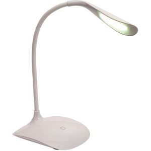 Witte bureaulamp/leeslamp met USB kabel 28 cm